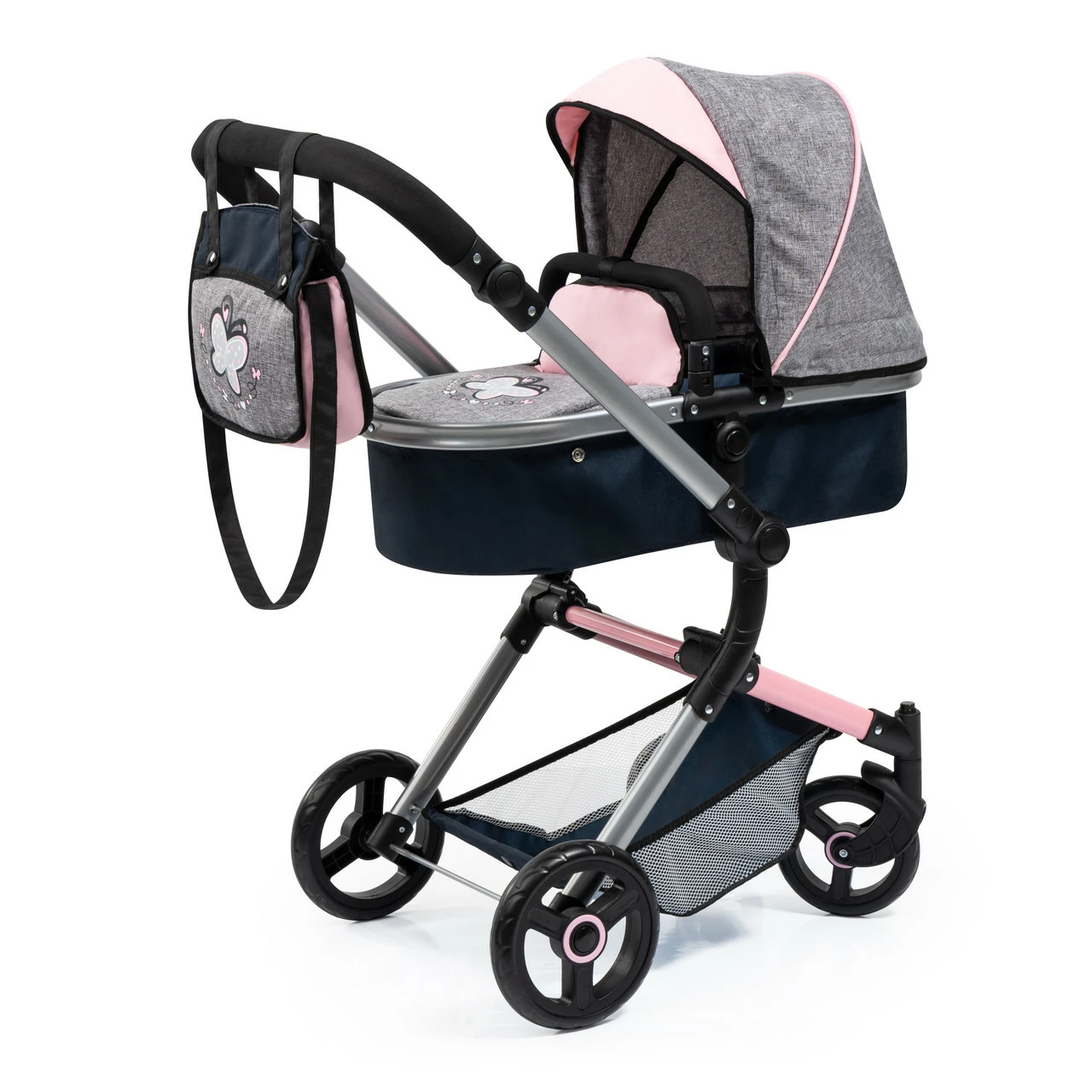 Bayer Neo Vario Pram - Dark Grey With Butterfly Motif 16 Bayer Neo Vario Pram - Dark Grey With Butterfly Motif - Image 16