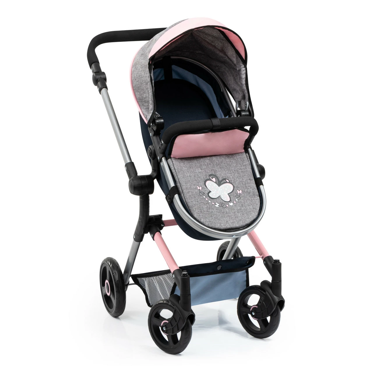Bayer Neo Vario Pram - Dark Grey With Butterfly Motif 11 Bayer Neo Vario Pram - Dark Grey With Butterfly Motif - Image 11