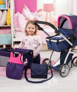 Bayer Milano Mega Set - Dark Blue With Pink Hearts