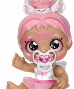Kindi Kids Dress Up Magic Winnie Wings Angel Baby Sister Face Paint Reveal Doll