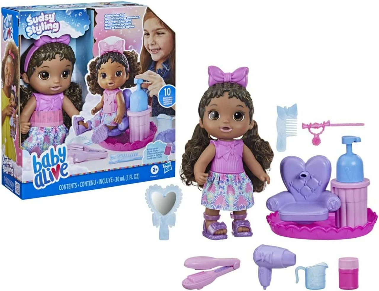 Baby Alive Sudsy Salon Black Hair 1 Baby Alive Sudsy Salon Black Hair