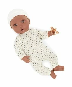 Babi - Baby Doll Dark Skin Tone 14inc With Polka Dot Ivory Outfit -Sylvanian Families-shop Babi BabyDollDark14incwithPolkaOutfit2 1800x1800 64936.1673502062