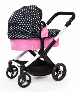 Bayer Xeo Compact Pram With White Hearts & Pink Bow -Sylvanian Families-shop Bayer Xeo Compact Pram with White Hearts Pink Bow 2 64416.1665377669