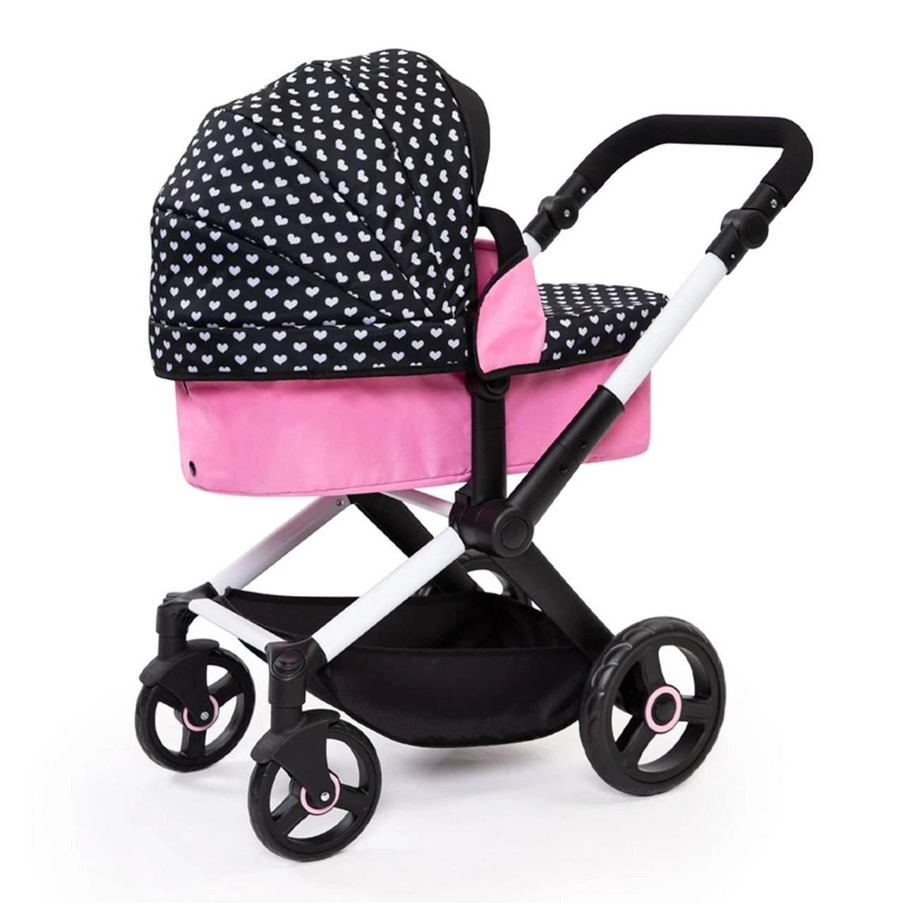 Bayer Xeo Compact Pram With White Hearts & Pink Bow - Image 3