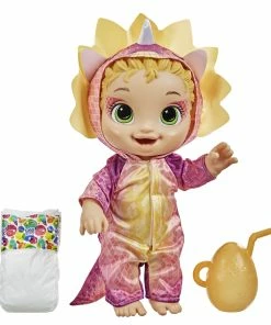 Baby Alive Dino Cuties Doll, Triceratops, Blonde Hair