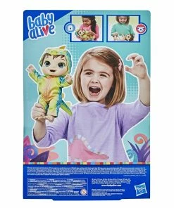 Baby Alive Dino Cuties Doll, Stegosaurus, Brown Hair -Sylvanian Families-shop F09345X10 5010993786305 back 20 92786.1610699354