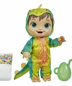 Baby Alive Dino Cuties Doll, Stegosaurus, Brown Hair