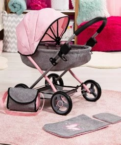 Bayer Cosy Dolls Pram - Assorted Colours -Sylvanian Families-shop Pink 5 29657.1664425535