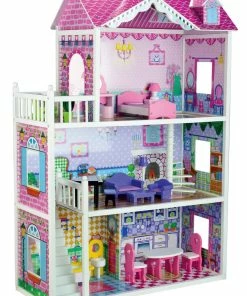 Famille Dollhouse With 18pc Furniture